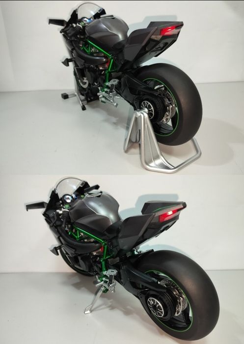 Kawasaki Ninja H2R модель мотоцикла 1:6 со звуком светом и паром метал