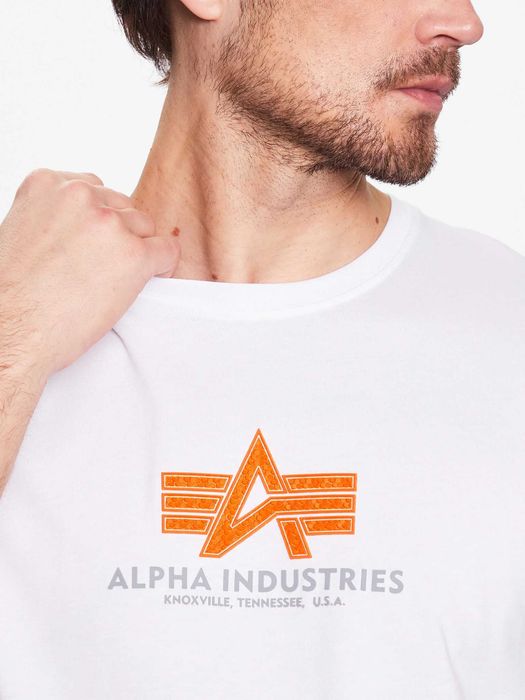 Alpha Industries T-shirt Basic Rubber (100501RB) biała