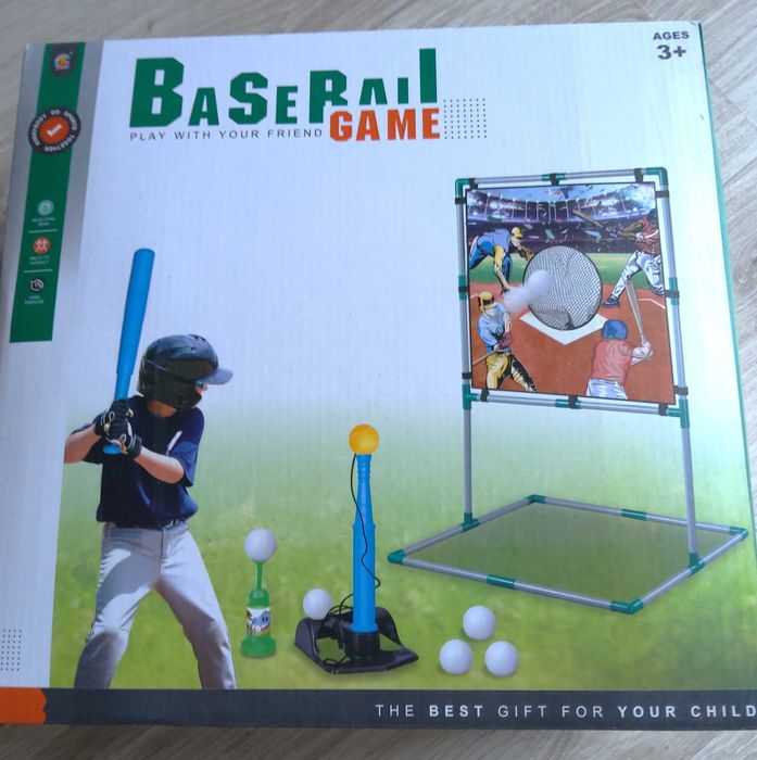 Gra w baseball zestaw treningowy dla dzieci tarcza kij piłki wyrzutnia