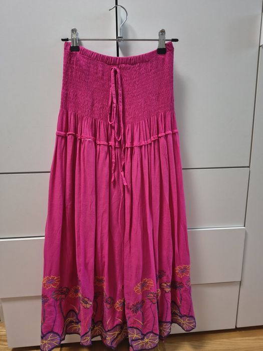 Спідниця жіноча рожева з квіточками