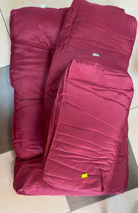 Poduszki na palety, 3 szt., czerwone, tkanina