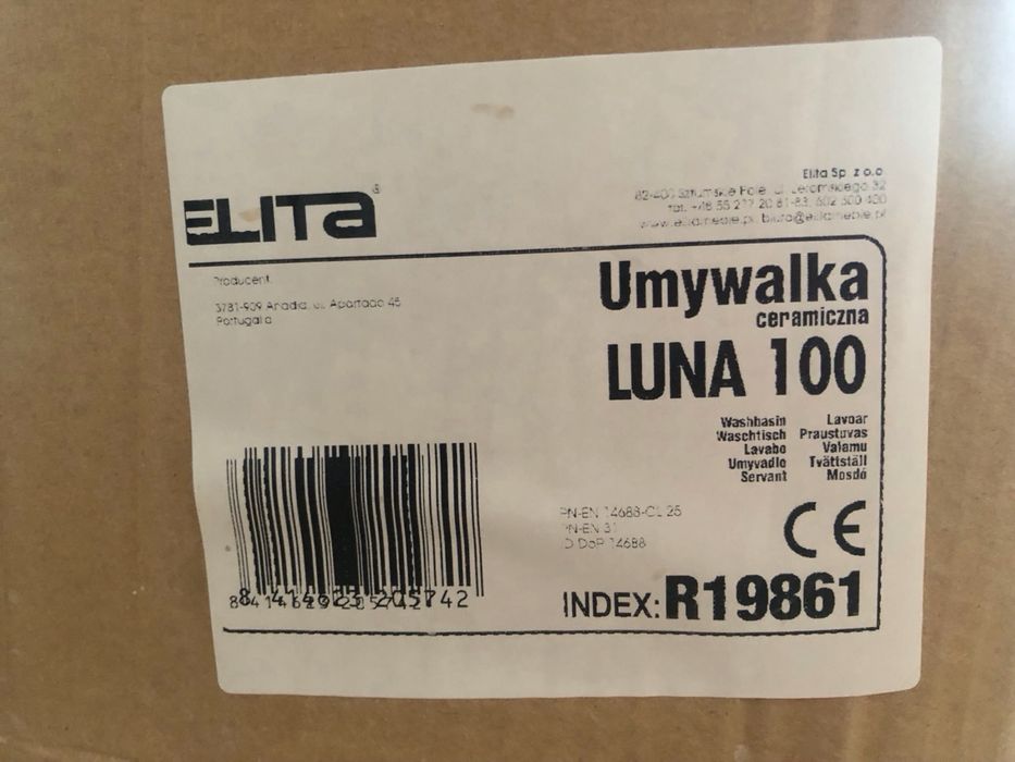 Nowa Szafka łazienkowa ELITA + umywalka ceramiczna Luna