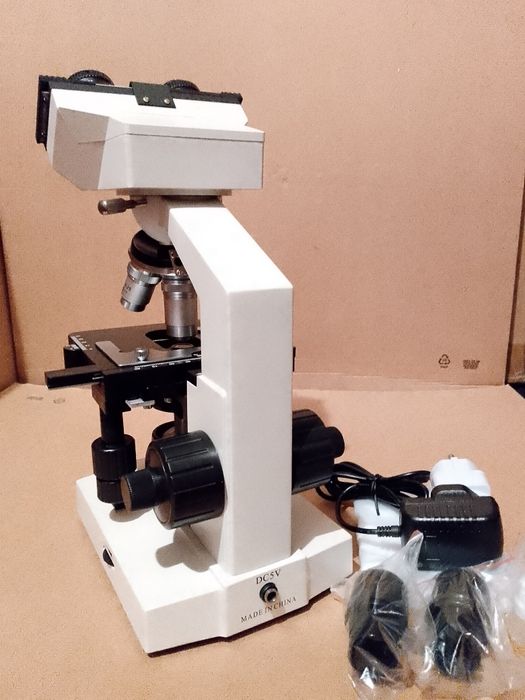Mikroskop biologiczny 1000x Omax M82E LED dwuoczny studar zeiss delta