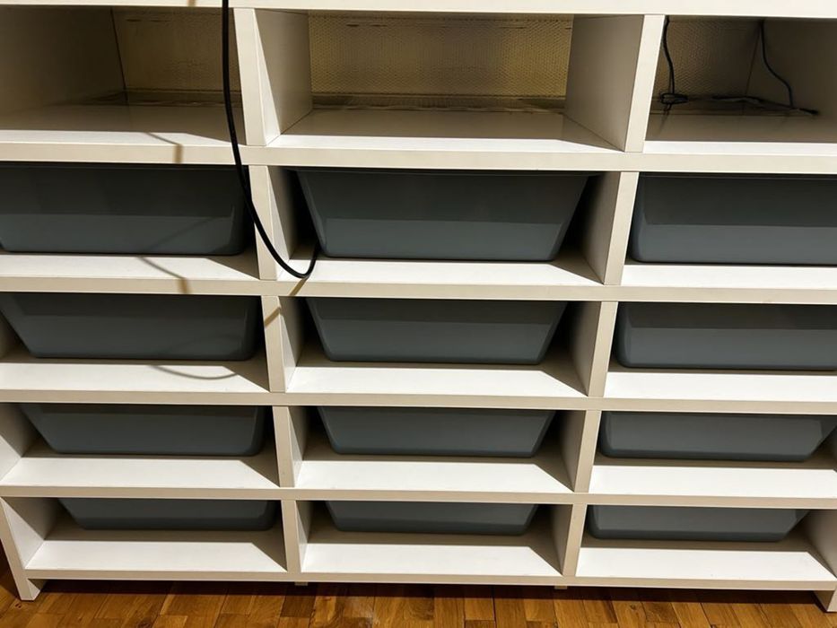 Rack system 18 pudeł  50x35 na gekony i węże