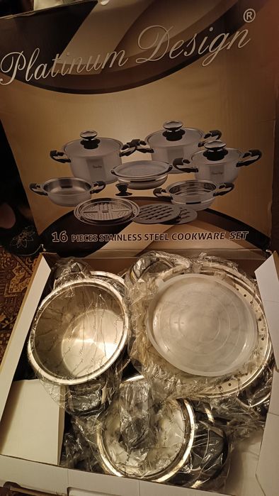 Zestaw garnków ze stali nierdzewnej 18/10