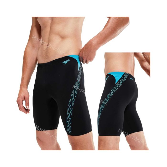 Speedo Hyper Boom Splice Jammer Męskie Kąpielówki D6 L Czarne Szybkoschnące