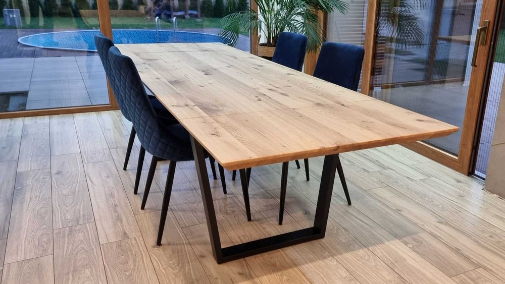 Stół rozkładany stolik drewniany dąb lite drewno na wymiar PRODUCENT
