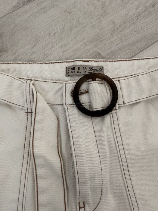 Джинсова спідниця / Бежева спідниця