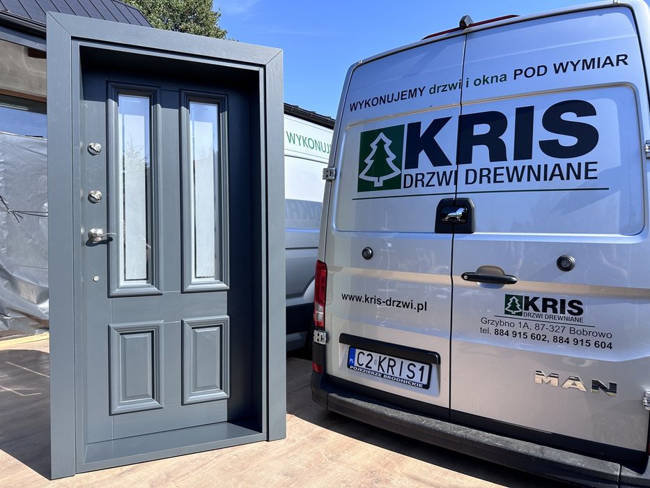 Drzwi zewnętrzne drewniane Amerykańskie schlage Montaż cała Polska