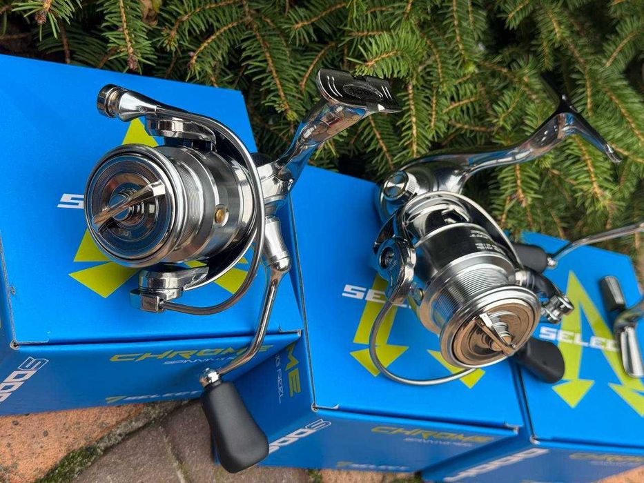 Спиннинговая катушка Select Chrome 2000-2500-4000S 6+1 котушка Хром
