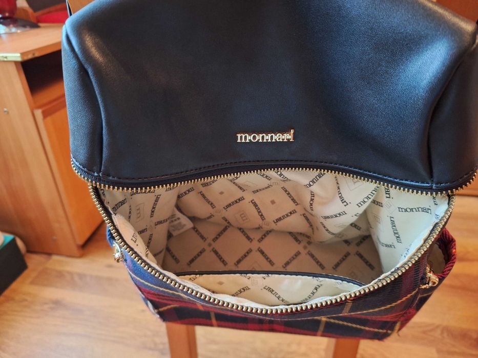 MONNARI plecak miejski stylowy mały tkanina oxford