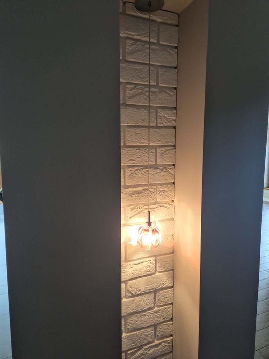Pojedyncza szklana lampa kula retro Argon