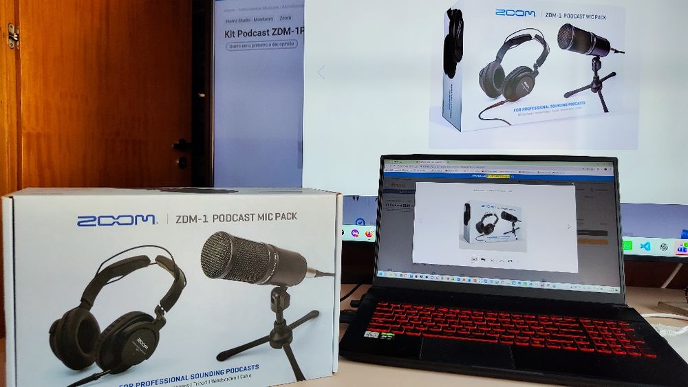 ZOOM ZDM-1 Podcast Mic Pack – Completo | Novo / Impecável
