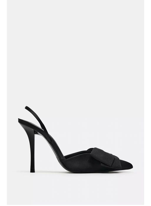 Чорні туфлі зара з бантом