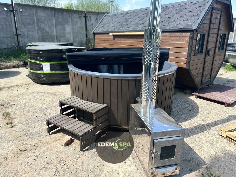 Спа купіль на дровах. Гаряча бочка. Офуро від виробника. Чан з джакузі
