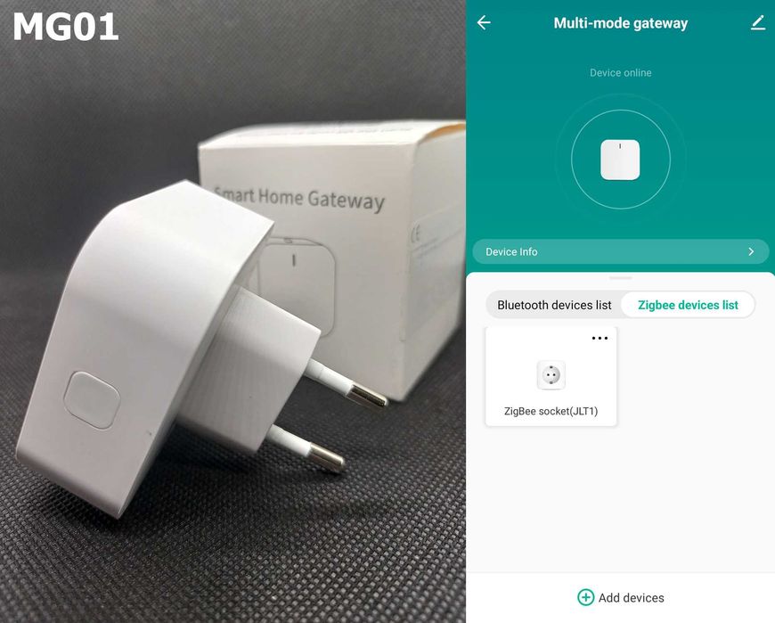 Multi-Mode шлюз Tuya Zigbee, Bluetooth