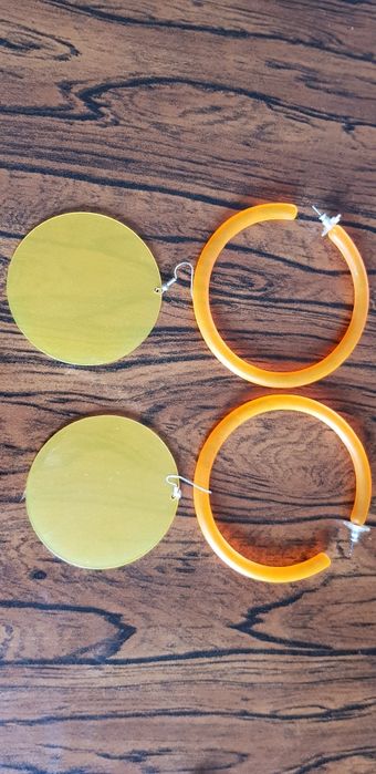 Conjunto de brincos laranja