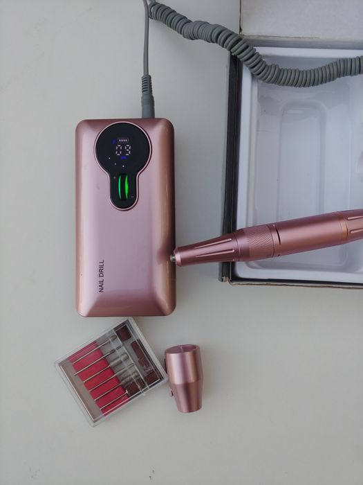 Акумуляторний фрезер для нігтів 2600мА рожевого кольору