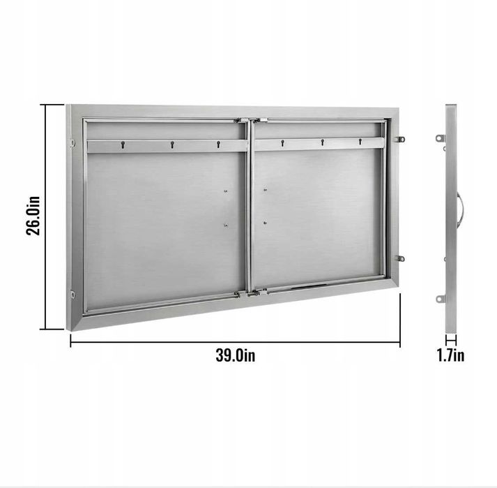 Vevor drzwi stali nierdzewnej 99x66 cm kuchnia grill zewnętrzny