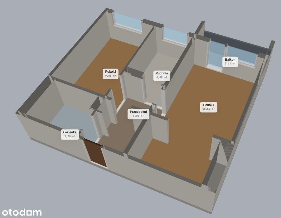 Mieszkanie 2-pok. 38,9 m², parter, do remontu – bez pośredników