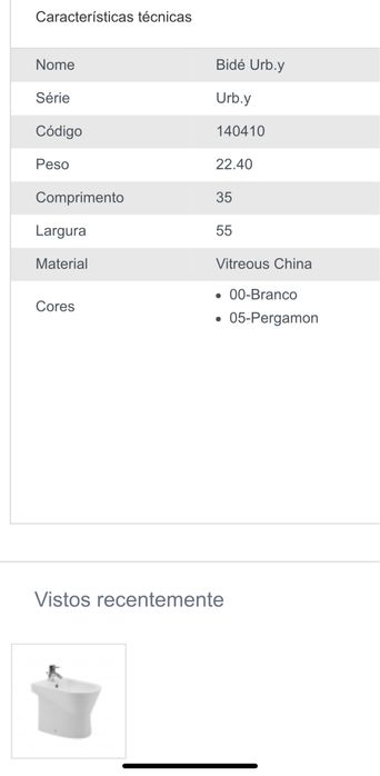 Bidés Urby Sanindusa com torneira
