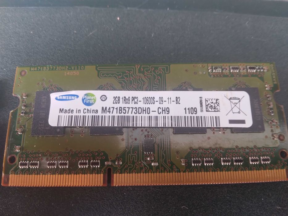 Memórias Samsung DDR3 10600S para Portátil 2GB+2GB