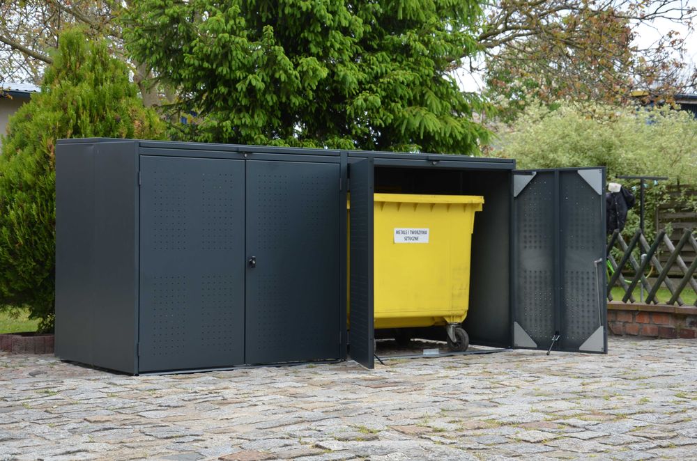 Wiata Altana Śmietnikowa Blaszak Zabudowa Obudowa Koszy 660/1100 L