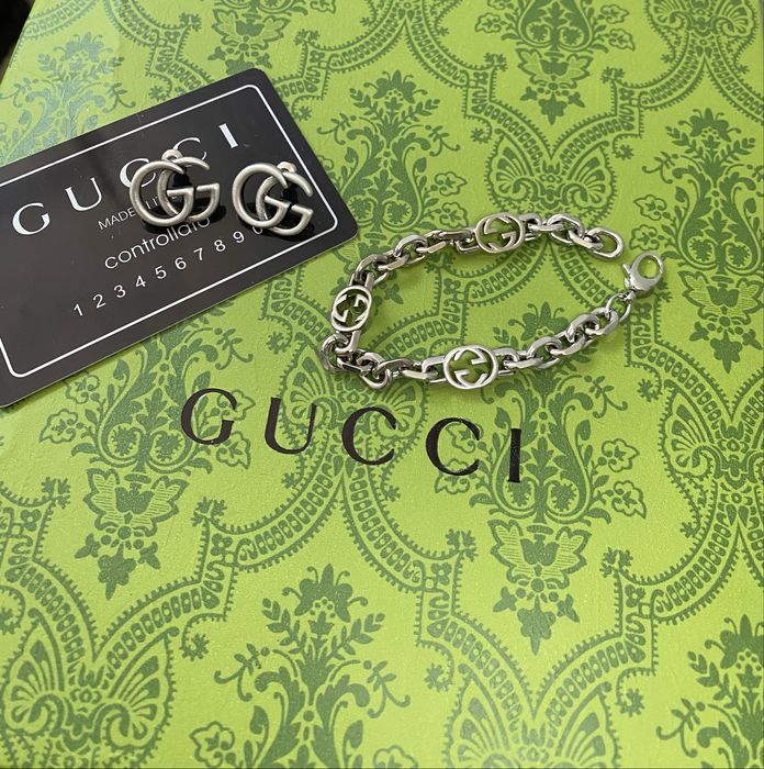 Сережки і браслет guссі