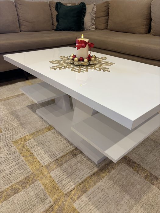 Ława, stolik kawowy biały połysk