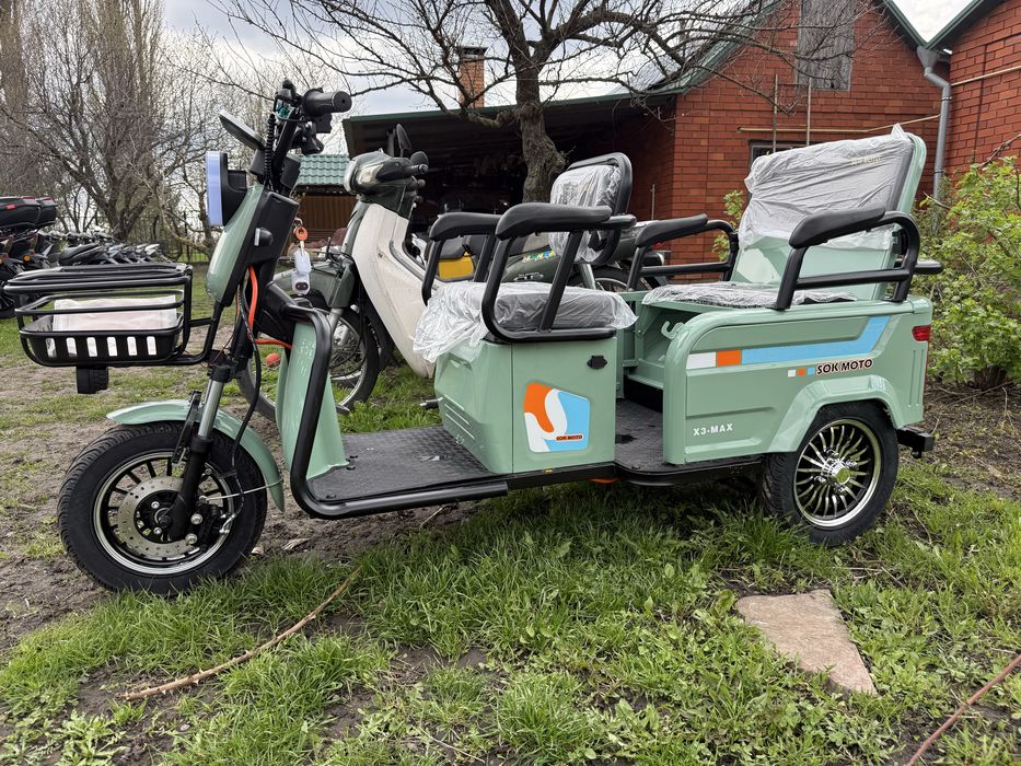 Новий електротрайк Sokmoto X3max 2000w 60V38Ah