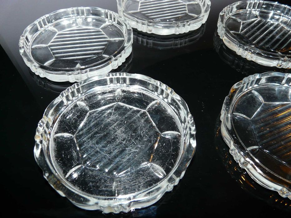 Szklane podstawki podkładki pod szklanki kufle piwo 5 szt.