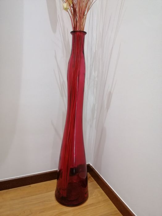 Vaso Decorativo Vermelho Alto (1m)