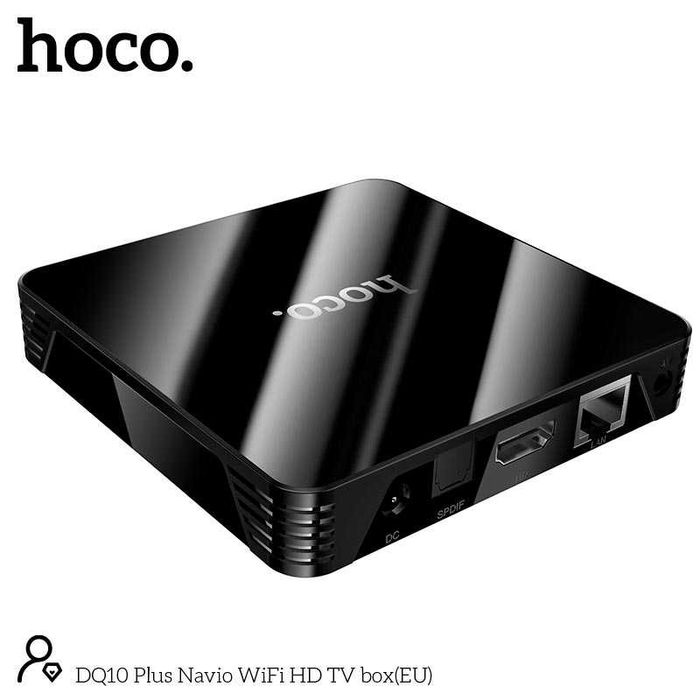 Android TV приставка HOCO DQ10 4K 60FPS 4/32GB Navio WiFi HD TV Box