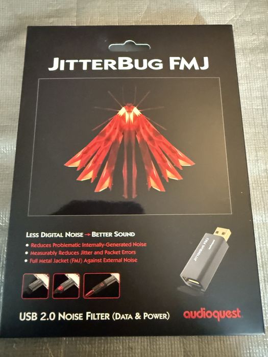 Audioquest DragonTail USB-C, Jitterbug FMJ e Hard RCA Splitter (Novos)