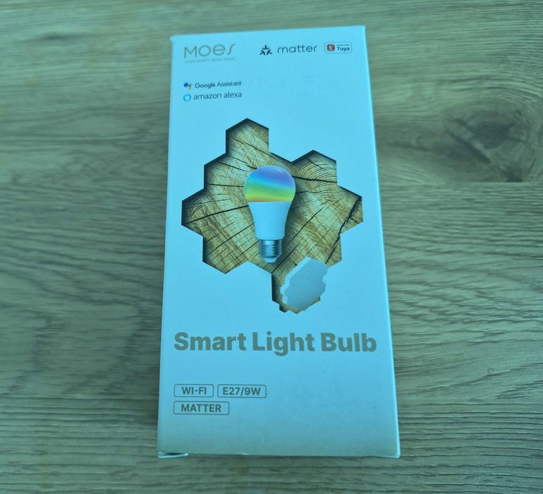 Inteligentna Żarówka Matter RGB LED E27 Moes MWB-TDA9-RCW-E27 Tuya + Gratis