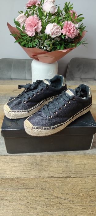 NOWE buty espadryle damskie Replay rozmiar 39 wkładka 25 cm czarne