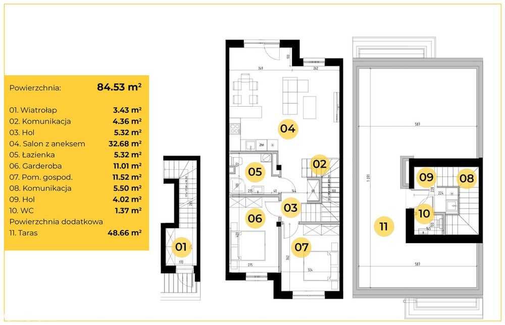 Szeregówka z tarasem dachowym — łatwy dojazd do centrum Rzeszowa