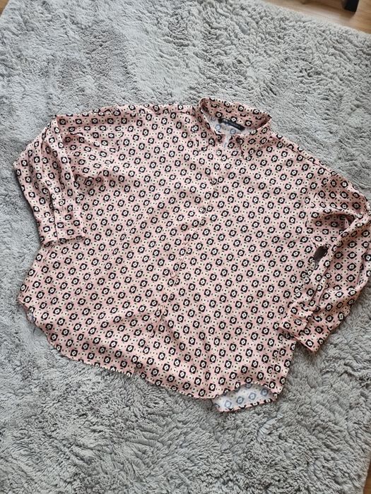 Koszula różowa geometryczny wzór rozmiar L Zara