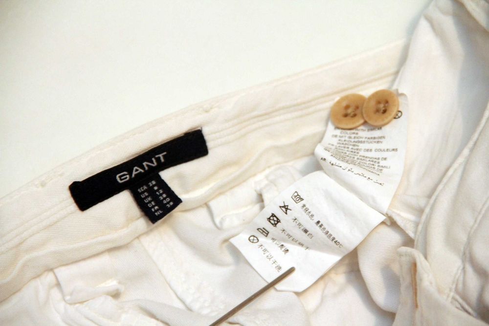 Gant рр us 8 uk 12 m-l карго брюки из хлопка и эластина, минеральные пуговки
