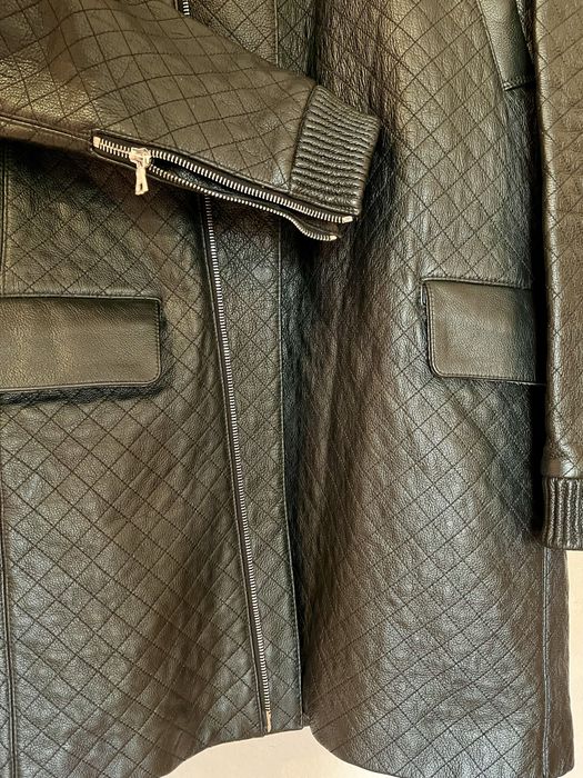 Мужская кожаная куртка - пальто