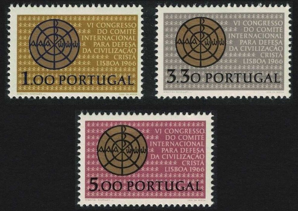 Selos Portugal 1966 - Série Completa Nova MNH Nº971-973
