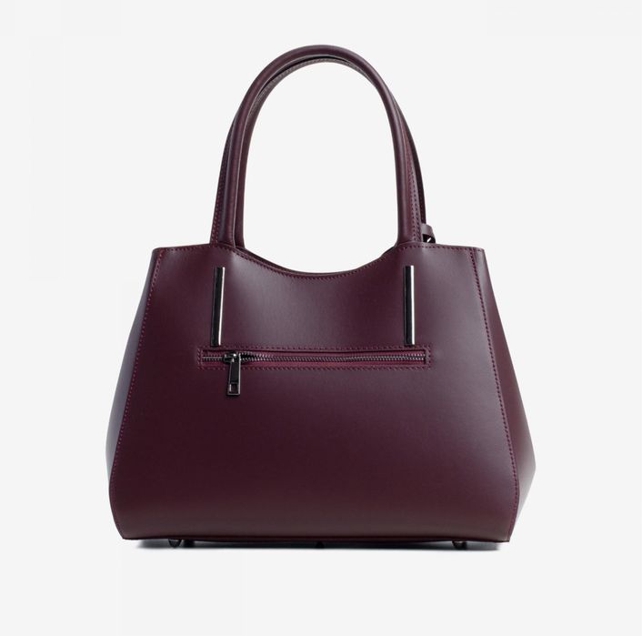 Сумка коричнева шкіряна Сумка шоколад кожаная Графит Италия