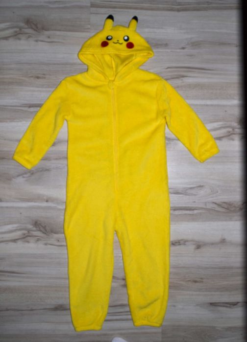 90^ pokemon pikachu strój przebranie piżama 9/10 Lat_ 134/140