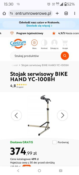 Stojak serwisowy do roweru