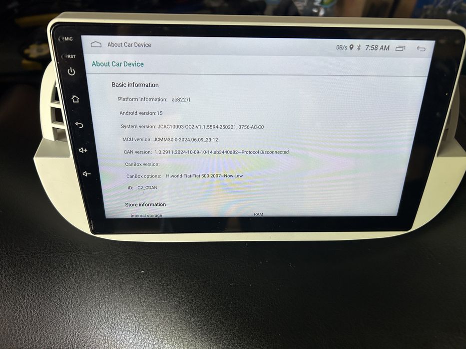 Radio android Fiat 500 2/64 GB