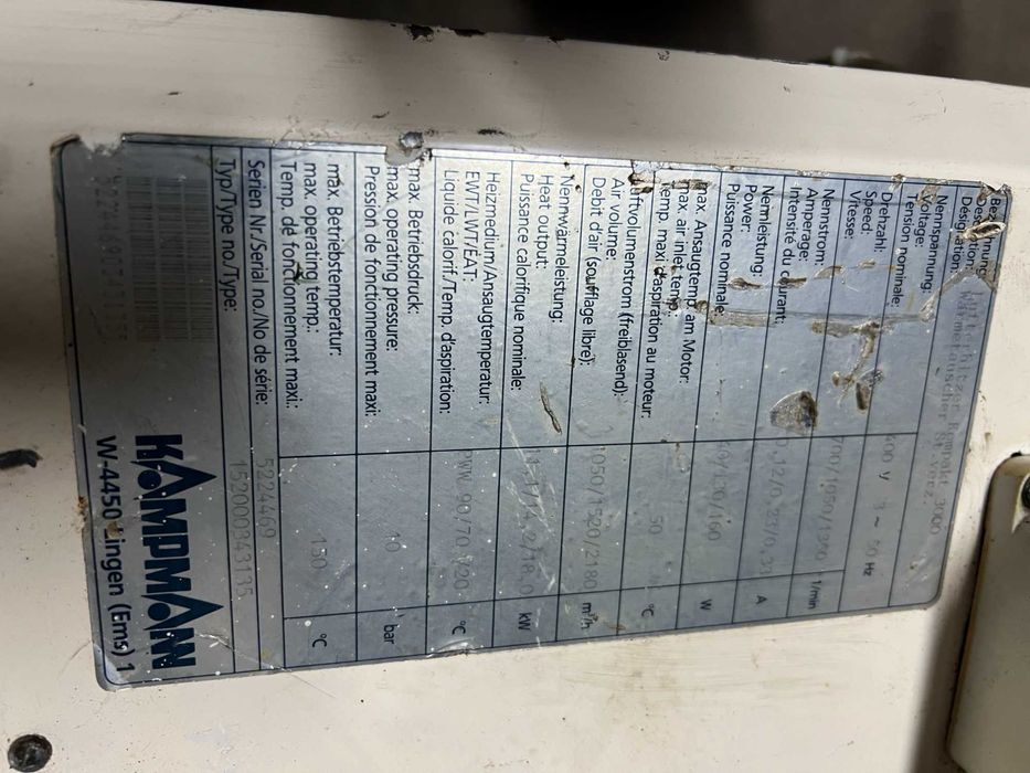 Kampmann kompact 3000 nagrzewnica wodna