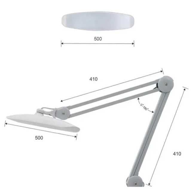 Бестеневая настольная лампа на струбцине 24W