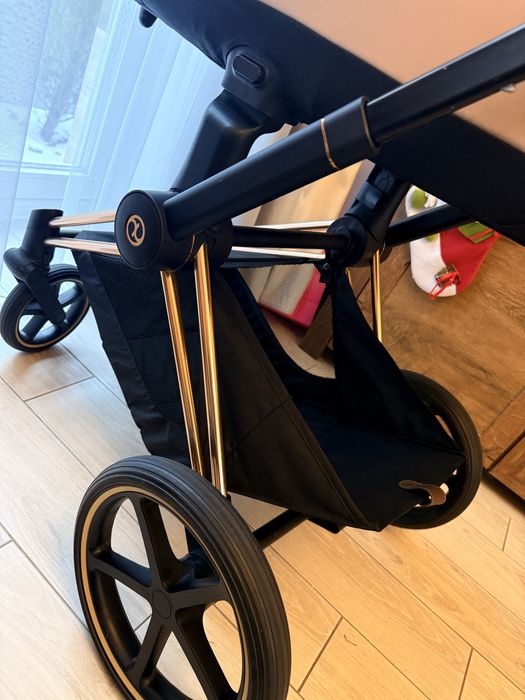 Коляска візочок cybex priam 4.0 rose gold cozy beige