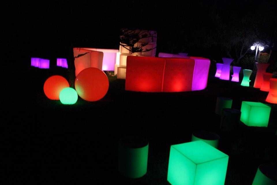 Mobiliario led con iluminacion
