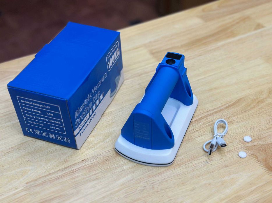 93х170мм Компактна Присоска Біла гума + Автопідкачка + Дисплей Міцна